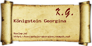 Königstein Georgina névjegykártya